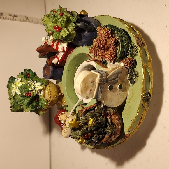 Candle Capper Poinsettia Stay On Topper Ice Skates Snowman Christmas Greenery - Picture 1 of 4